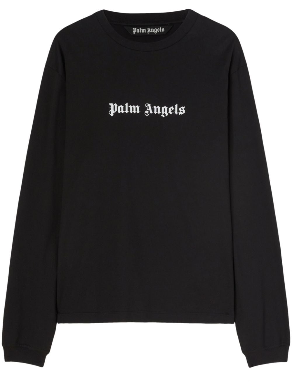 Palm Angels Langarmshirt mit Logo-Stickerei - Schwarz von Palm Angels