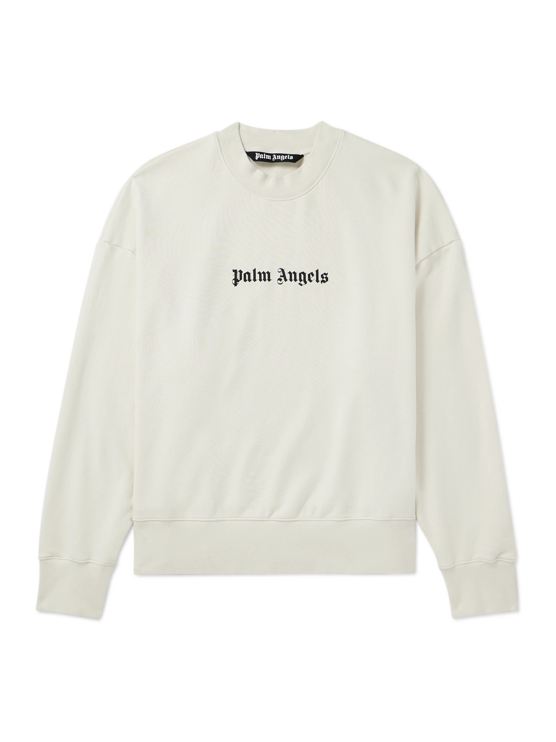 Palm Angels - Logo-Print Cotton-Jersey Sweatshirt - Men - Neutrals - M von Palm Angels