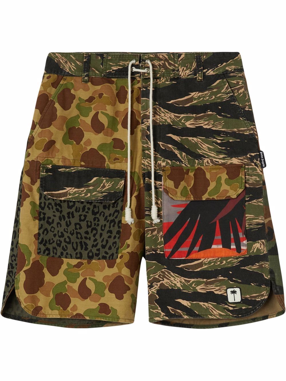 Palm Angels Cargoshorts mit Print-Mix - Braun von Palm Angels