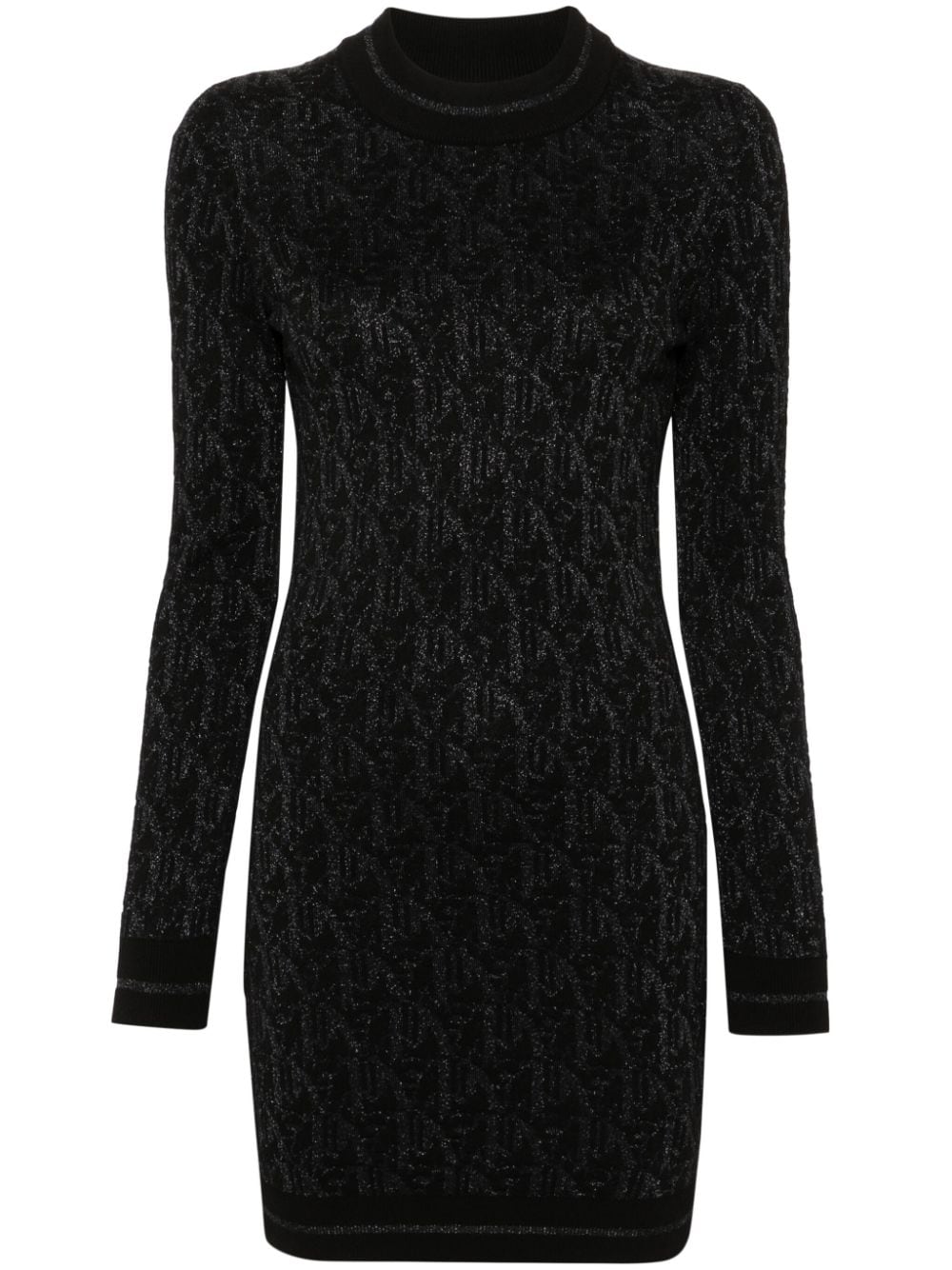 Palm Angels Minikleid aus Monogramm-Jacquard - Schwarz von Palm Angels