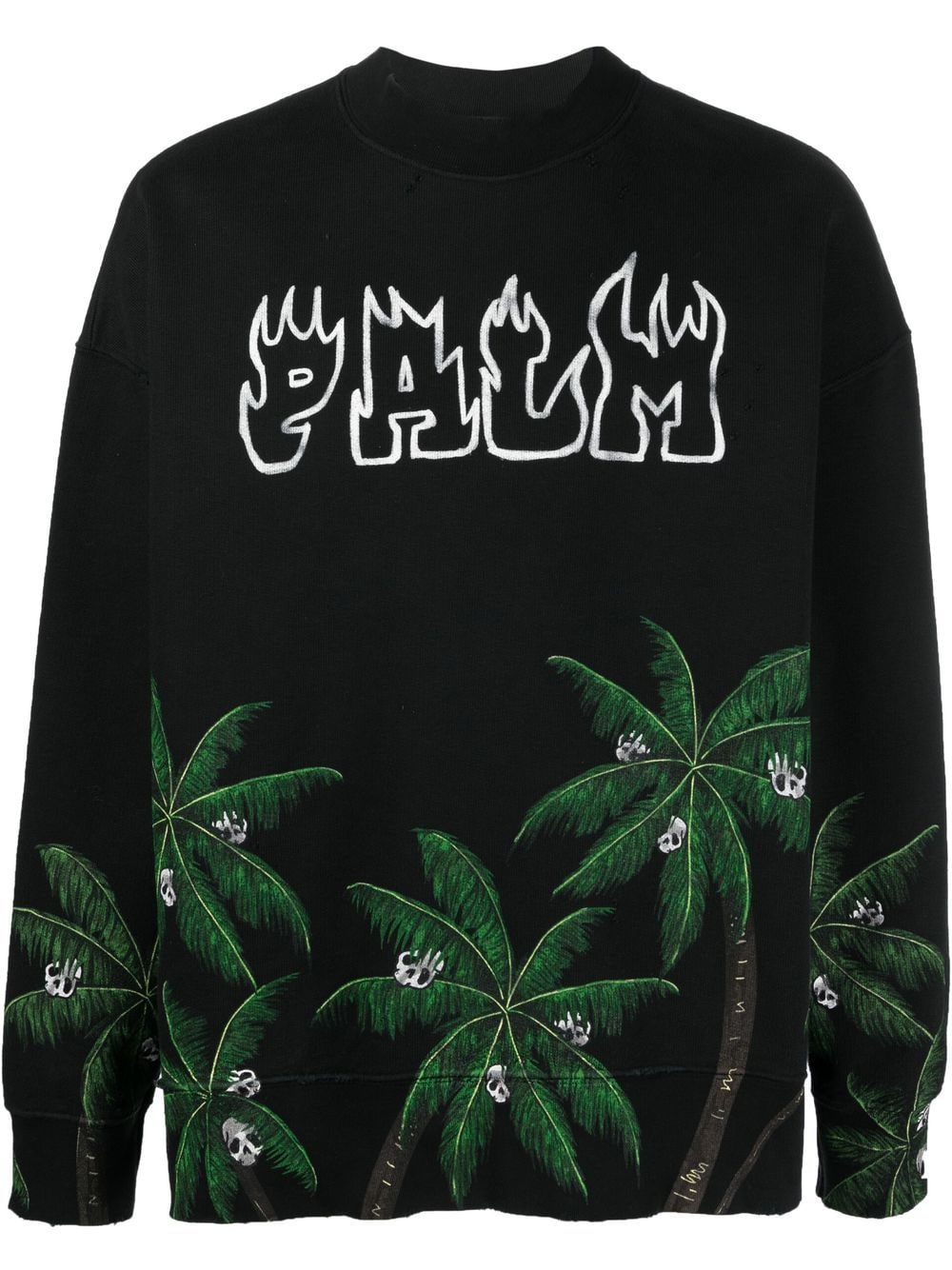 Palm Angels Sweatshirt mit Totenkopf-Print - Schwarz von Palm Angels