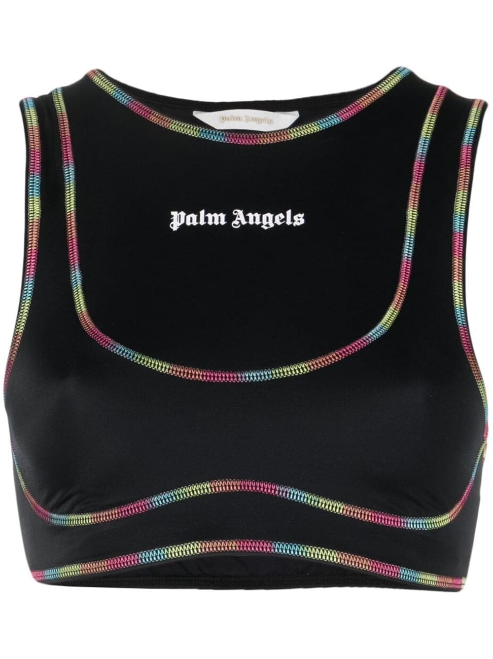 Palm Angels Rainbow Miami Sport-BH - Schwarz von Palm Angels