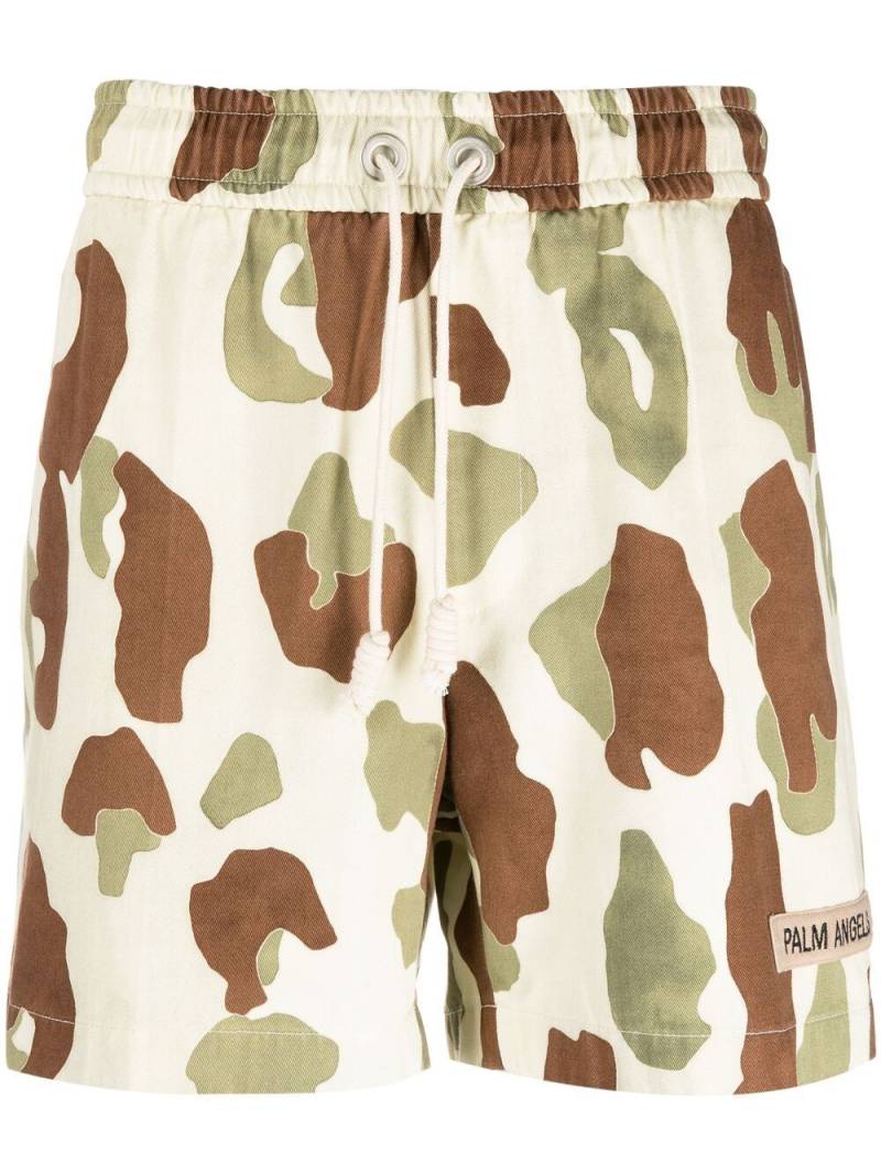 Palm Angels Shorts mit Camouflage-Print - Nude von Palm Angels