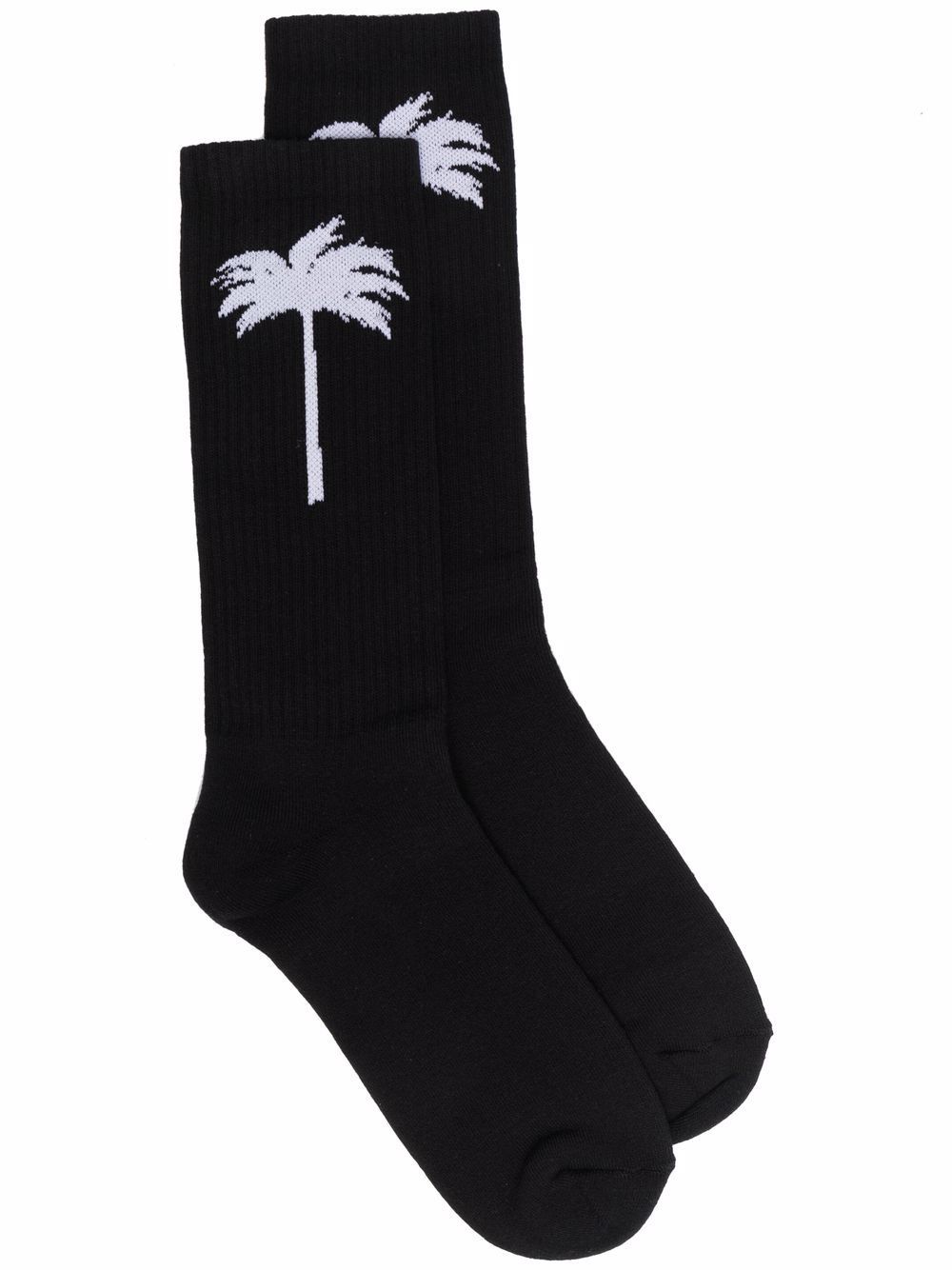Palm Angels Socken mit Intarsien-Logo - Schwarz von Palm Angels