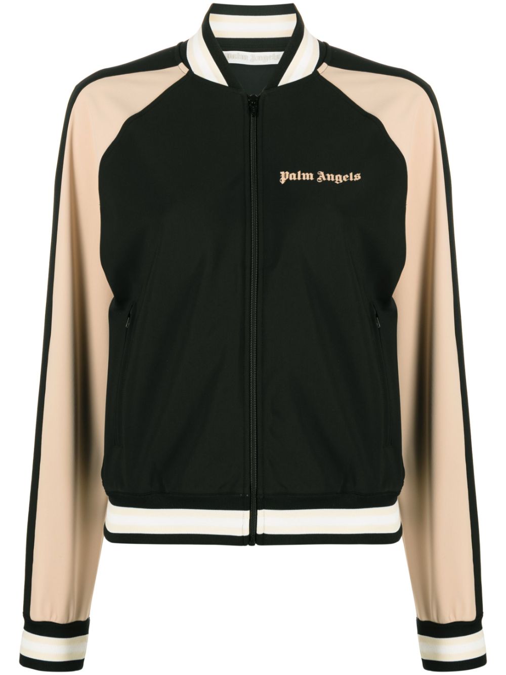 Palm Angels Sportjacke mit Logo-Print - Schwarz von Palm Angels