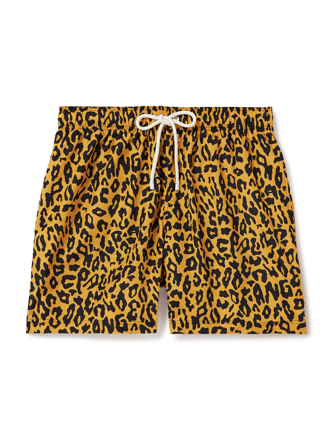 Palm Angels - Straight-Leg Mid-Length Cheetah-Print Swim Shorts - Men - Orange - L von Palm Angels
