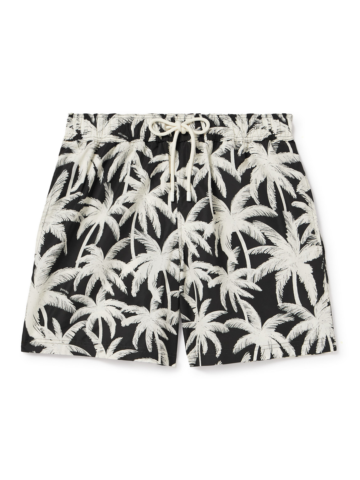 Palm Angels - Straight-Leg Mid-Length Printed Swim Shorts - Men - Black - L von Palm Angels