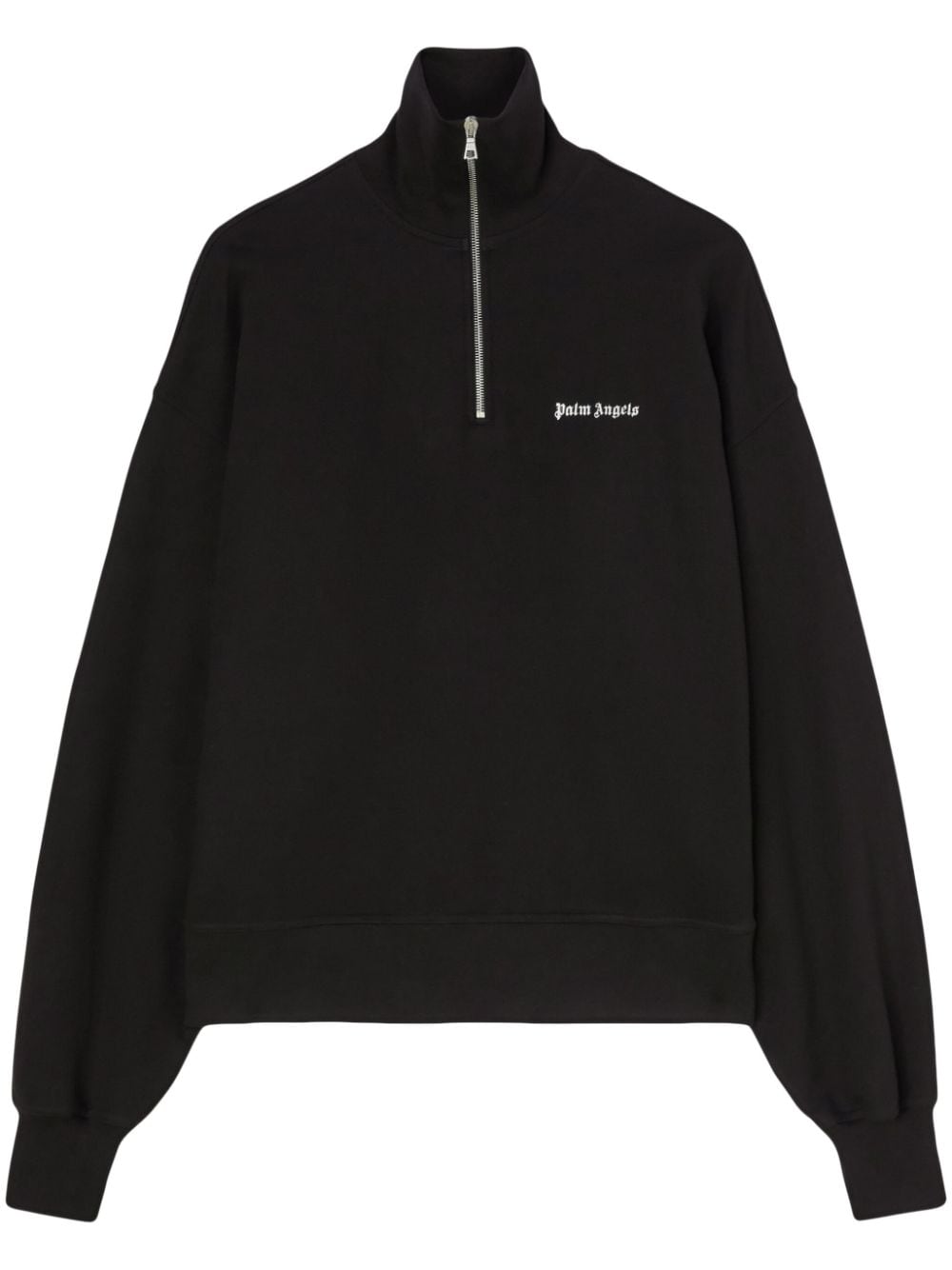 Palm Angels Besticktes Sweatshirt mit Reißverschluss - Schwarz von Palm Angels