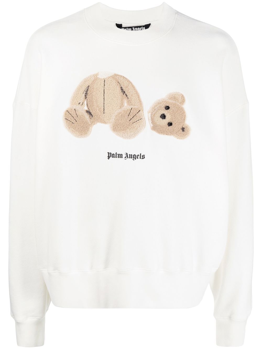 Palm Angels Sweatshirt mit Teddy-Print - Weiß von Palm Angels