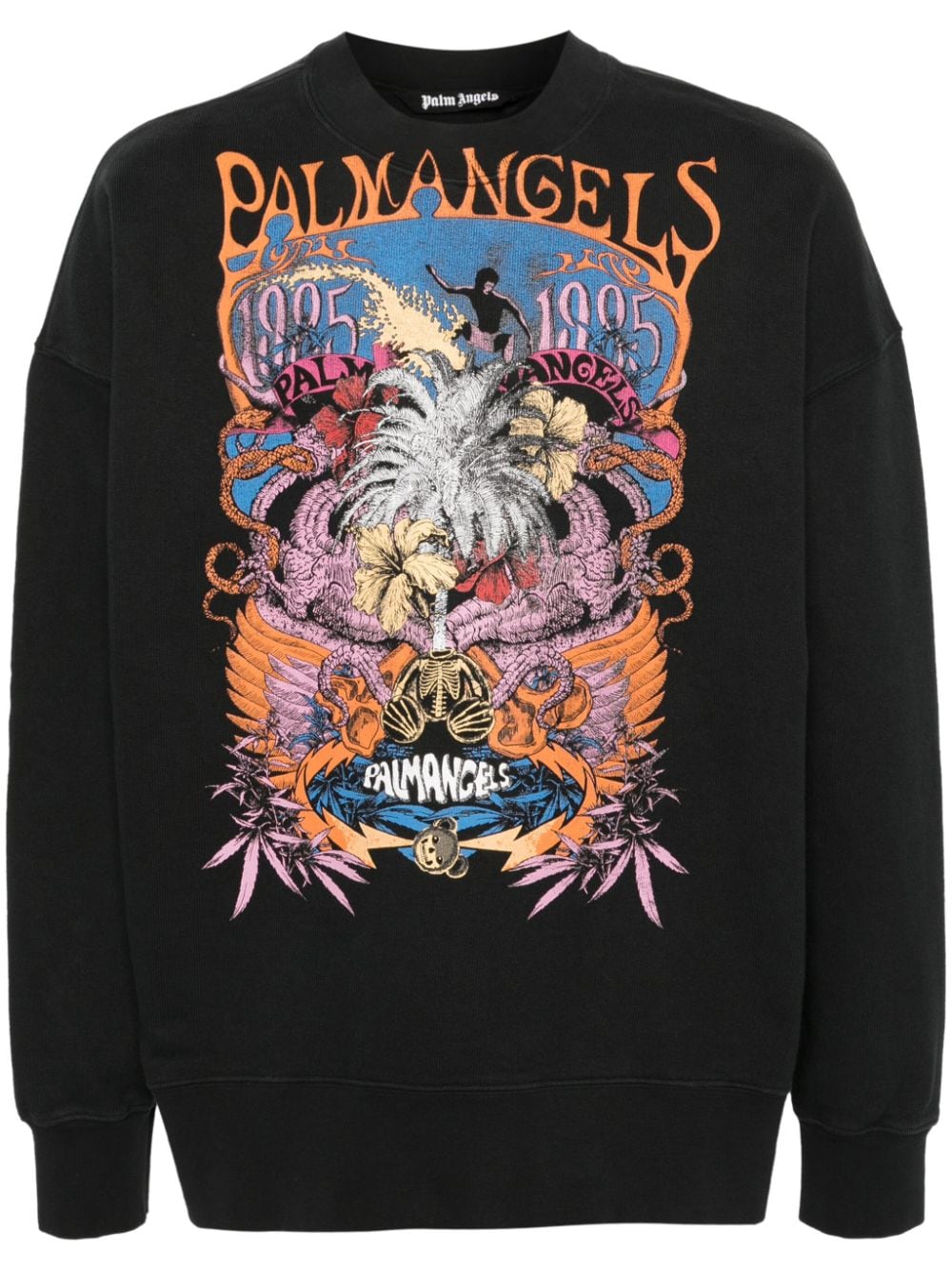 Palm Angels Sweatshirt mit grafischem Print - Schwarz von Palm Angels