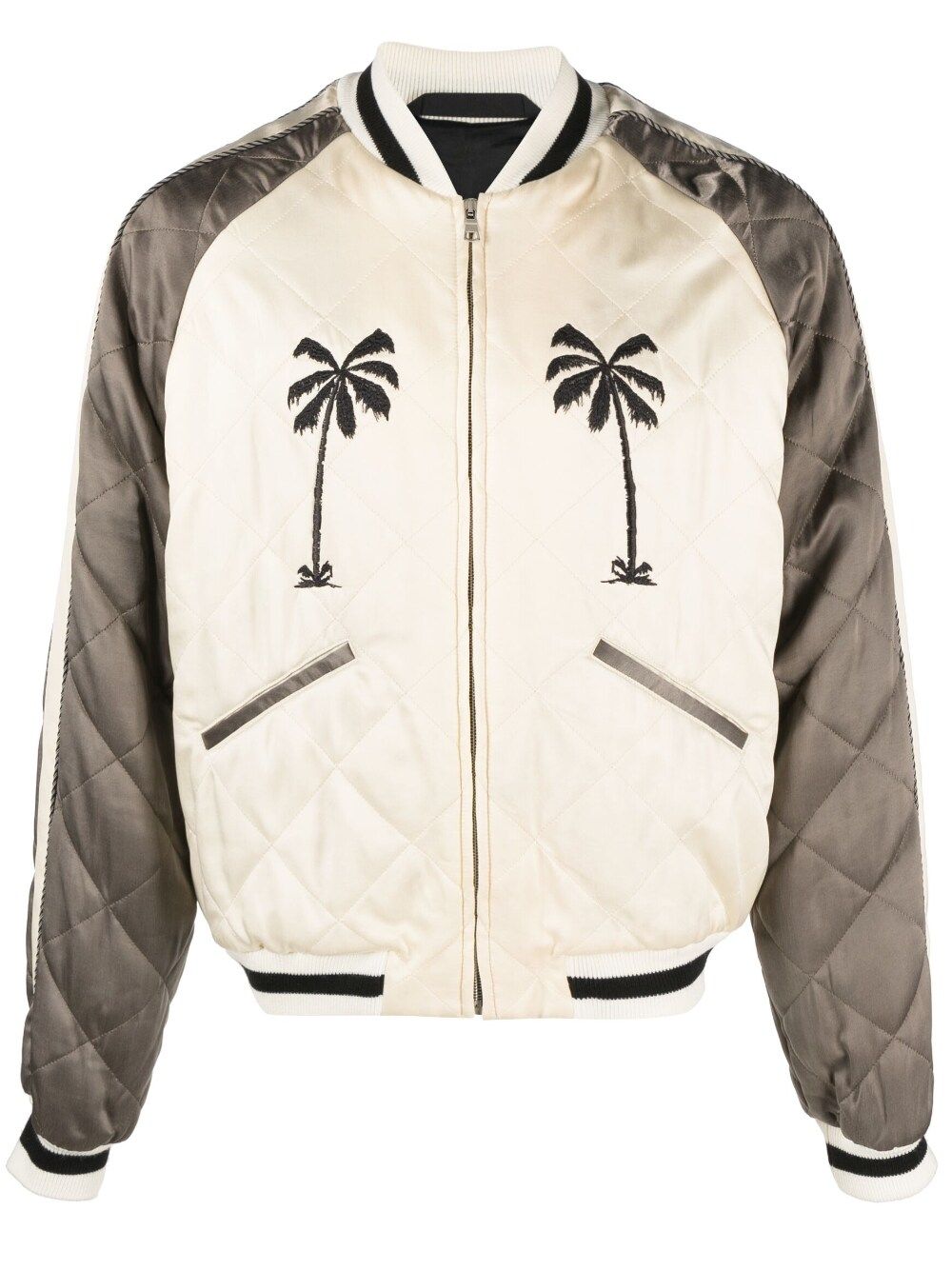 Palm Angels Upsidedown Palm Sukajan Jacke - Braun von Palm Angels