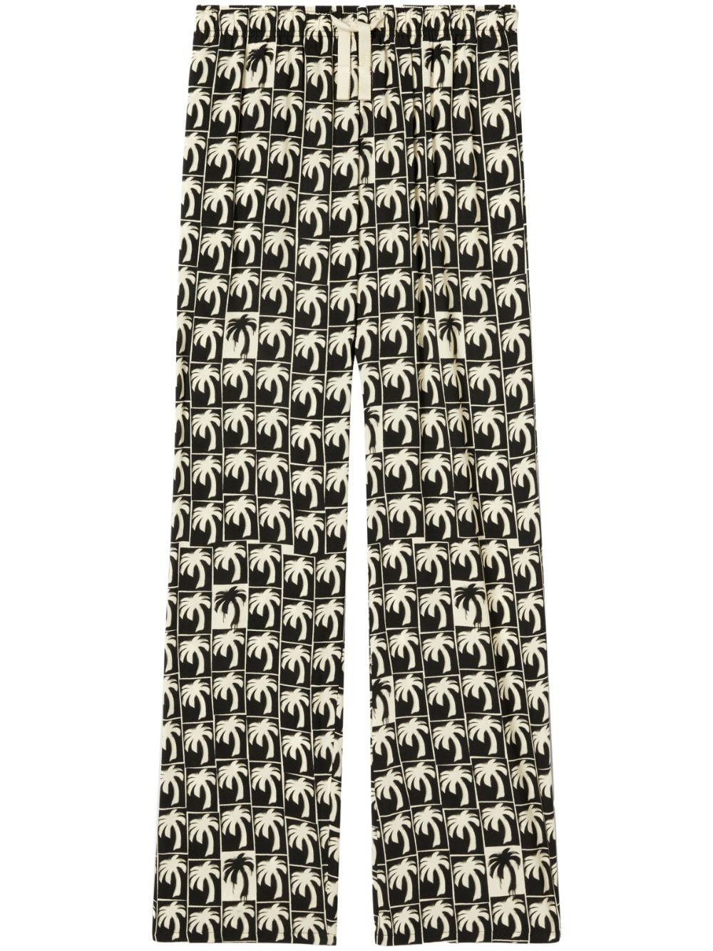 Palm Angels Weite Hose mit Palmen-Print - Schwarz von Palm Angels