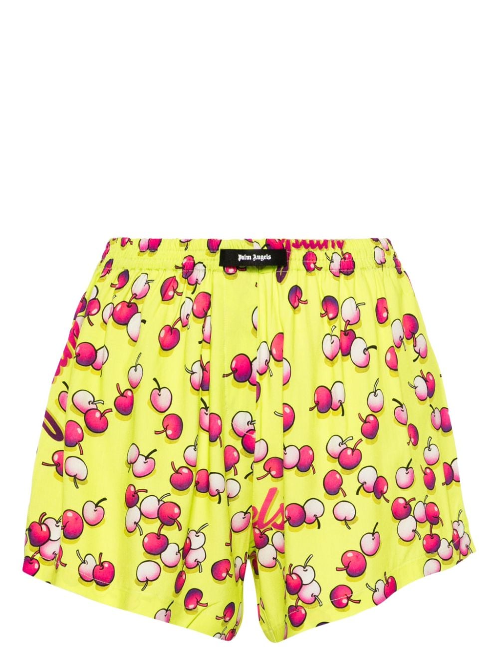 Palm Angels Shorts mit Kirschen-Print - Gelb von Palm Angels