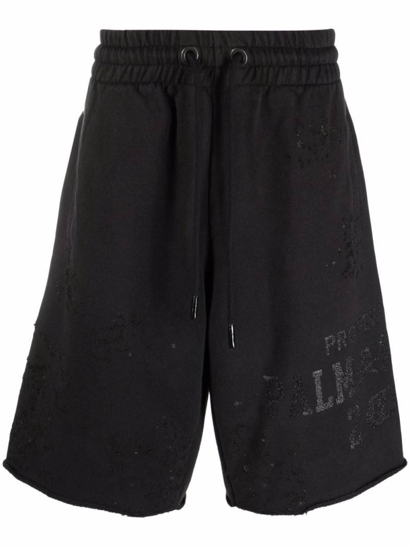 Palm Angels Shorts mit Logo - Schwarz von Palm Angels