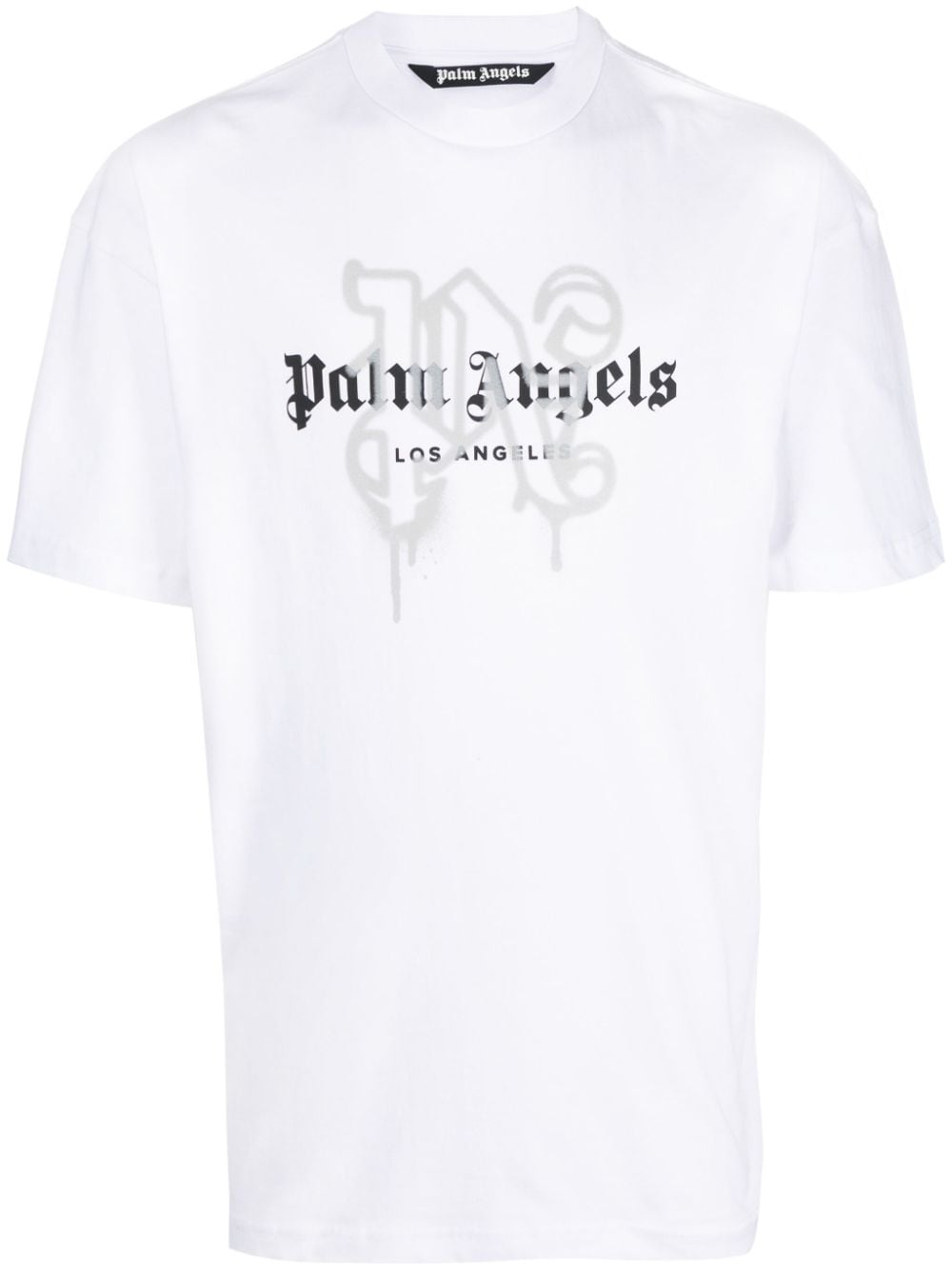 Palm Angels Los Angeles T-Shirt mit Monogramm-Print - Weiß von Palm Angels