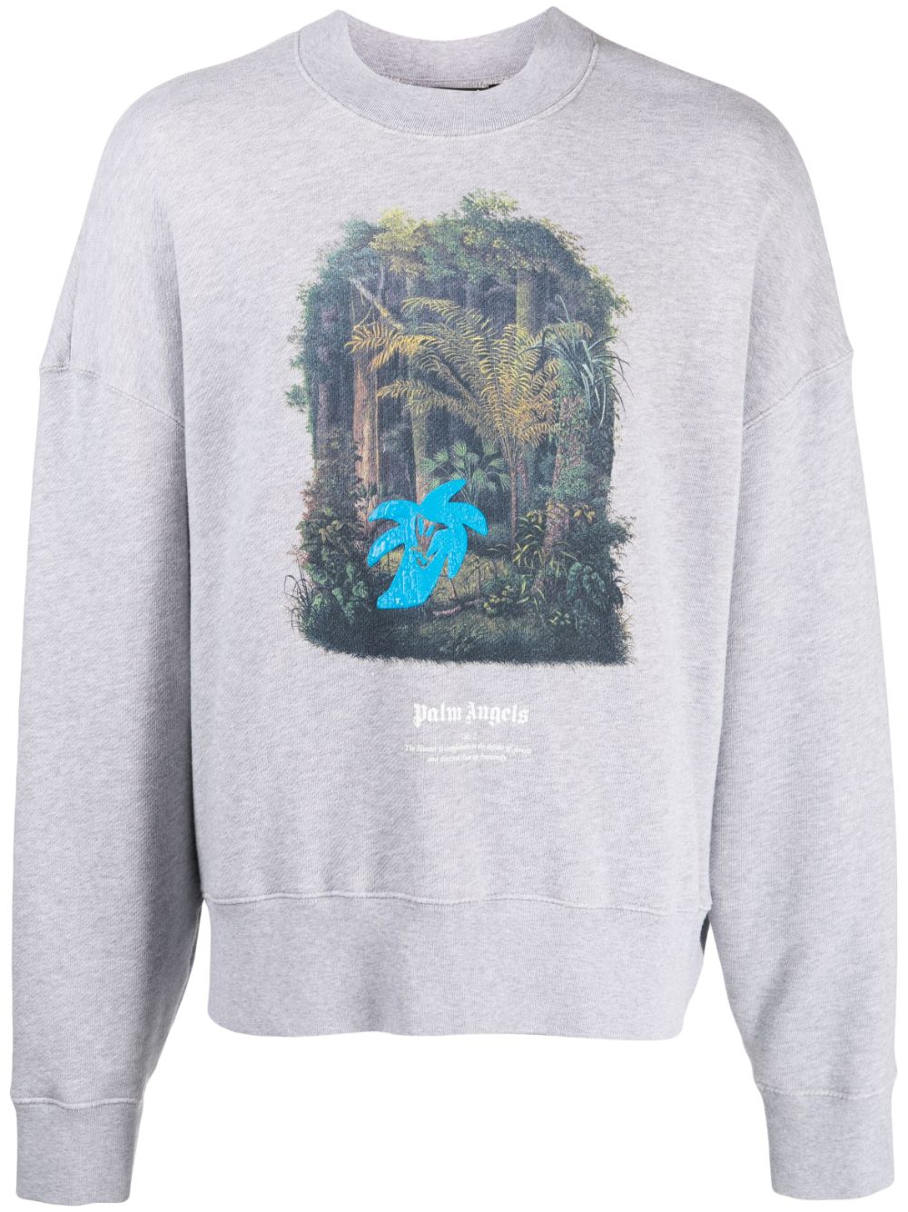 Palm Angels Sweatshirt mit grafischem Print - Grau von Palm Angels