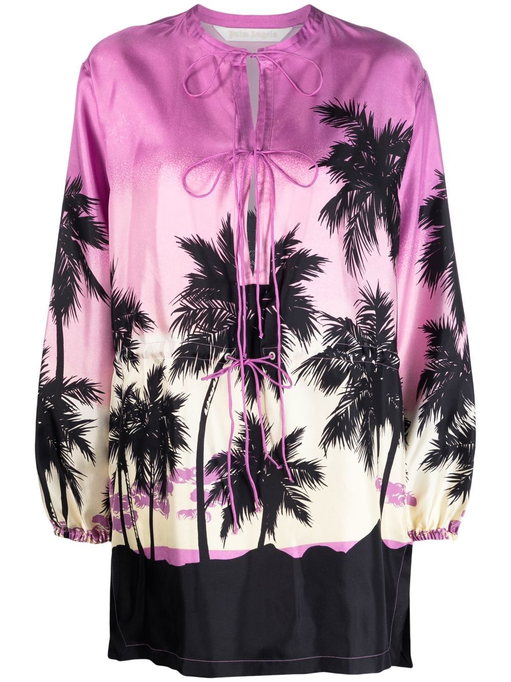 Palm Angels Langarmshirt mit grafischem Print - Violett von Palm Angels