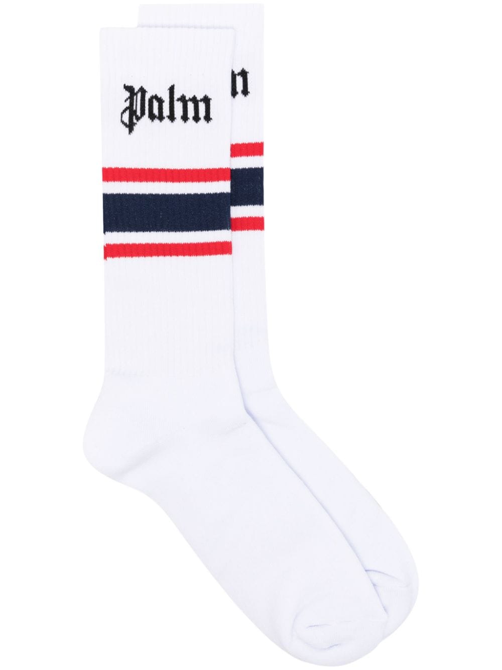 Palm Angels Socken mit Intarsien-Logo - Weiß von Palm Angels