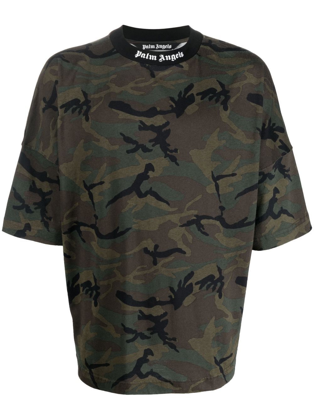 Palm Angels T-Shirt mit Camouflage-Print - Schwarz von Palm Angels