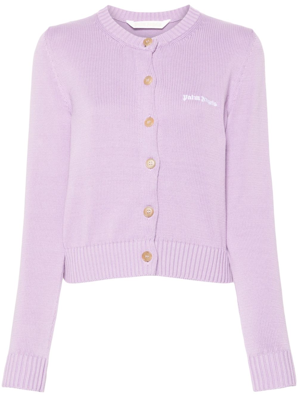 Palm Angels Cardigan mit Logo-Stickerei - Violett von Palm Angels