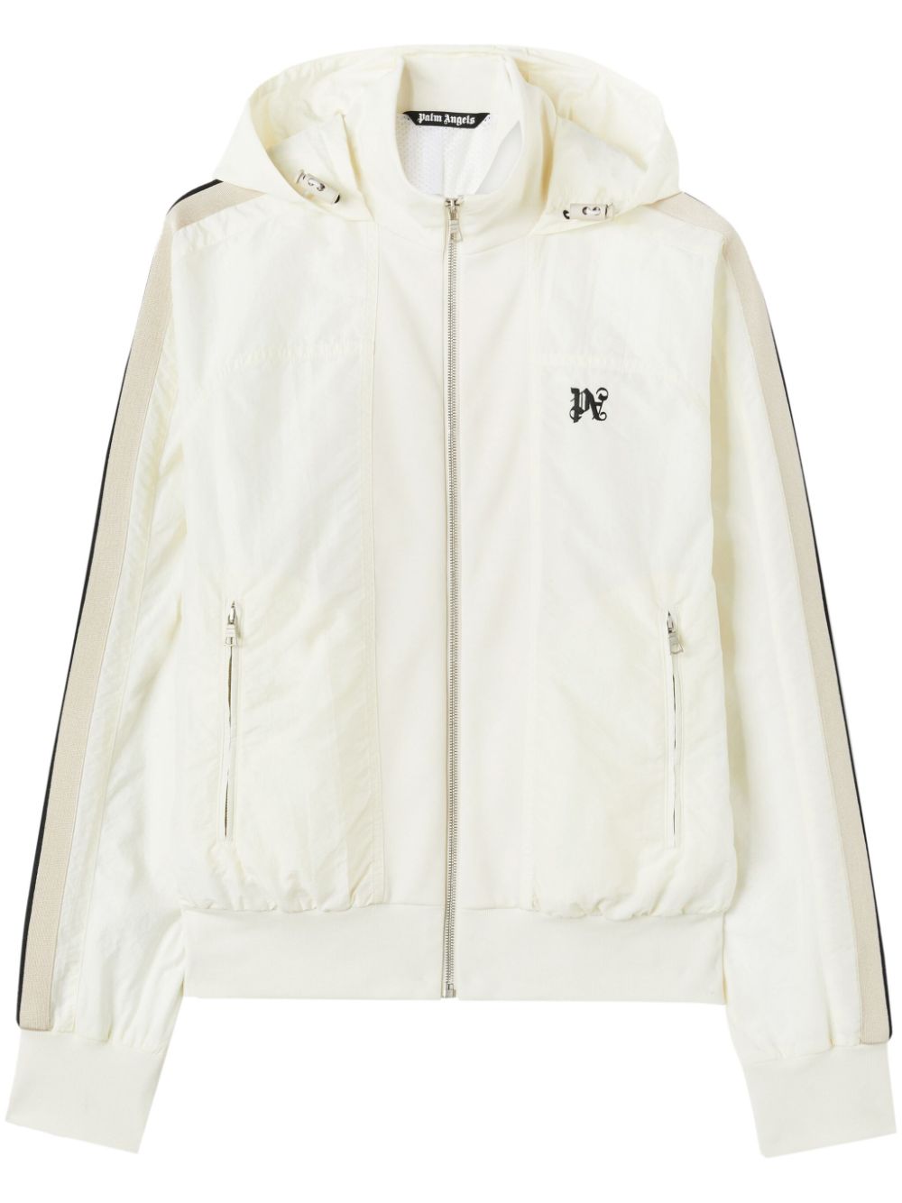 Palm Angels Sportjacke mit Monogramm-Stickerei - Weiß von Palm Angels