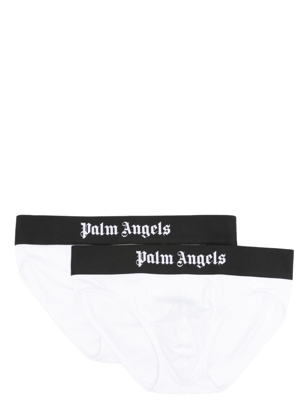 Palm Angels Set aus zwei Slips mit Logo-Print - Weiß von Palm Angels