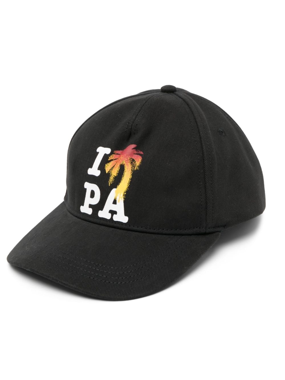 Palm Angels Baseballkappe mit Logo-Print - Schwarz von Palm Angels