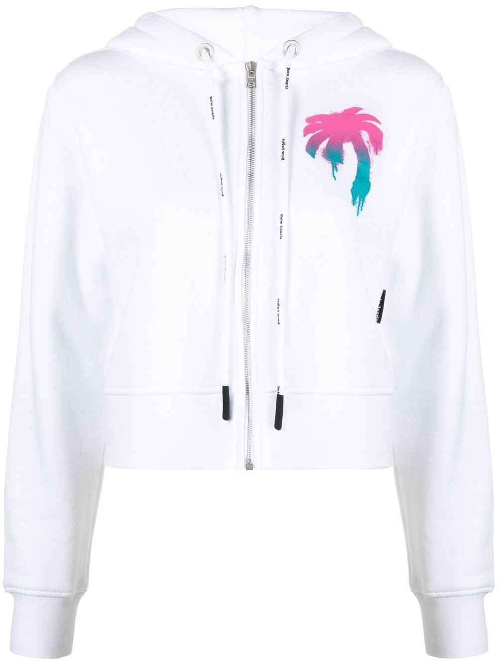 Palm Angels Hoodie mit Logo-Print - Weiß von Palm Angels