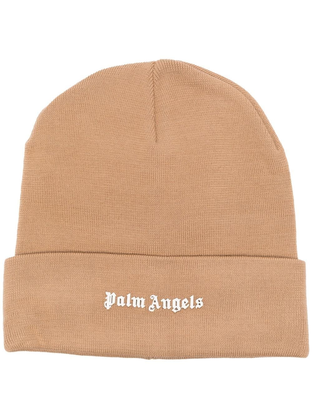 Palm Angels Beanie mit Logo-Print - Nude von Palm Angels