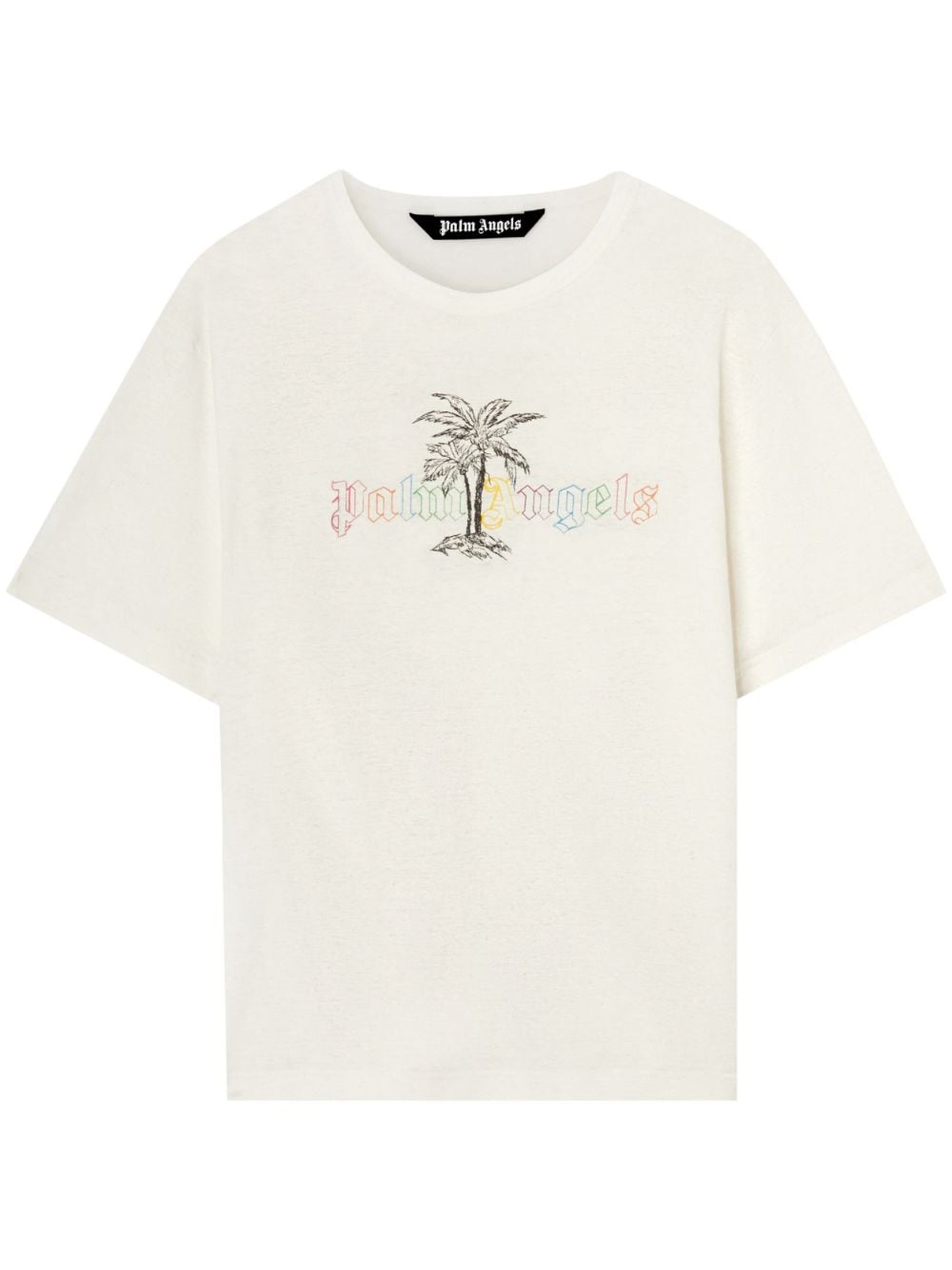 Palm Angels T-Shirt mit Logo-Print - Weiß von Palm Angels