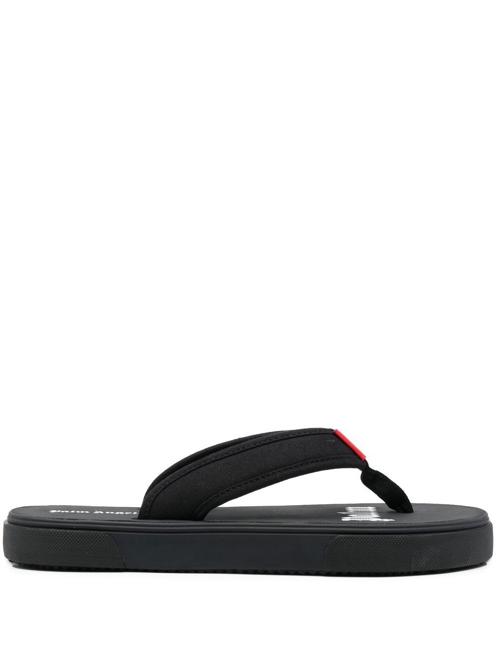 Palm Angels Flip-Flops mit Logo-Schild - Schwarz von Palm Angels