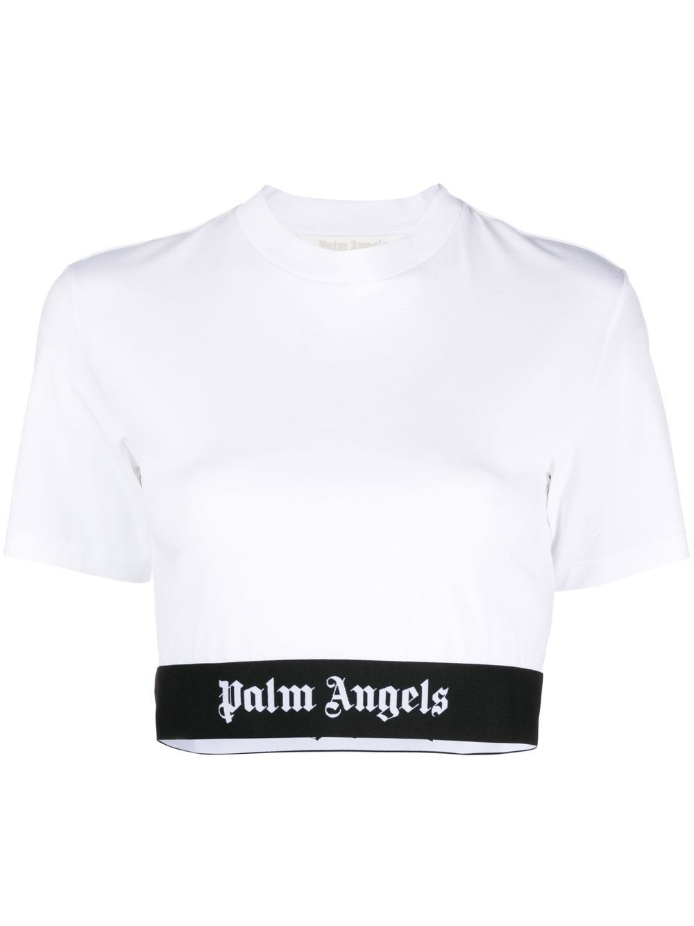 Palm Angels Cropped-T-Shirt - Weiß von Palm Angels