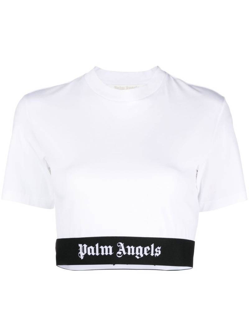 Palm Angels Cropped-T-Shirt - Weiß von Palm Angels