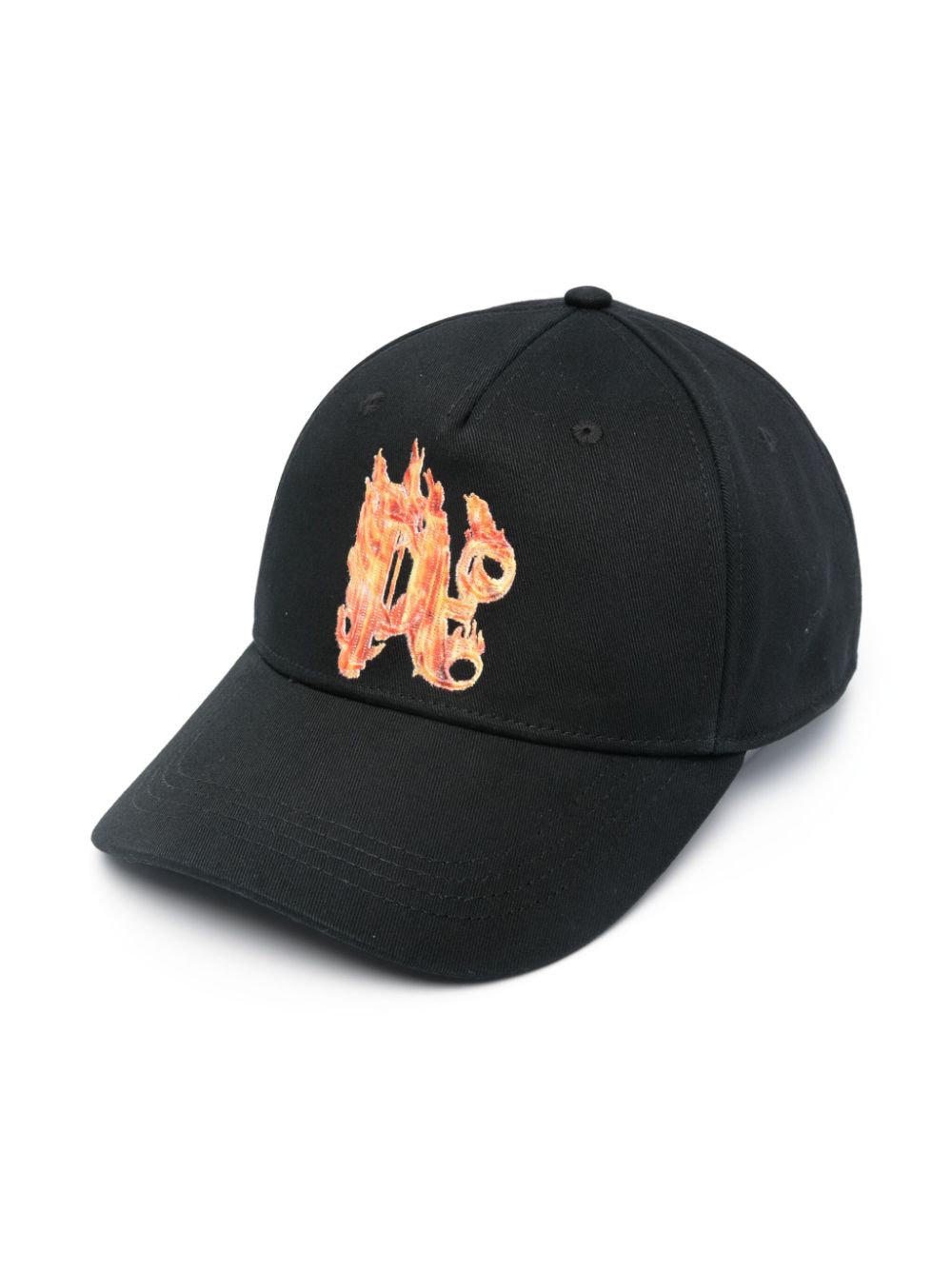 Palm Angels Burning Baseballkappe mit Monogramm-Stickerei - Schwarz von Palm Angels