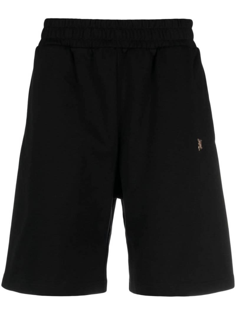 Palm Angels Joggingshorts mit Monogramm-Schild - Schwarz von Palm Angels