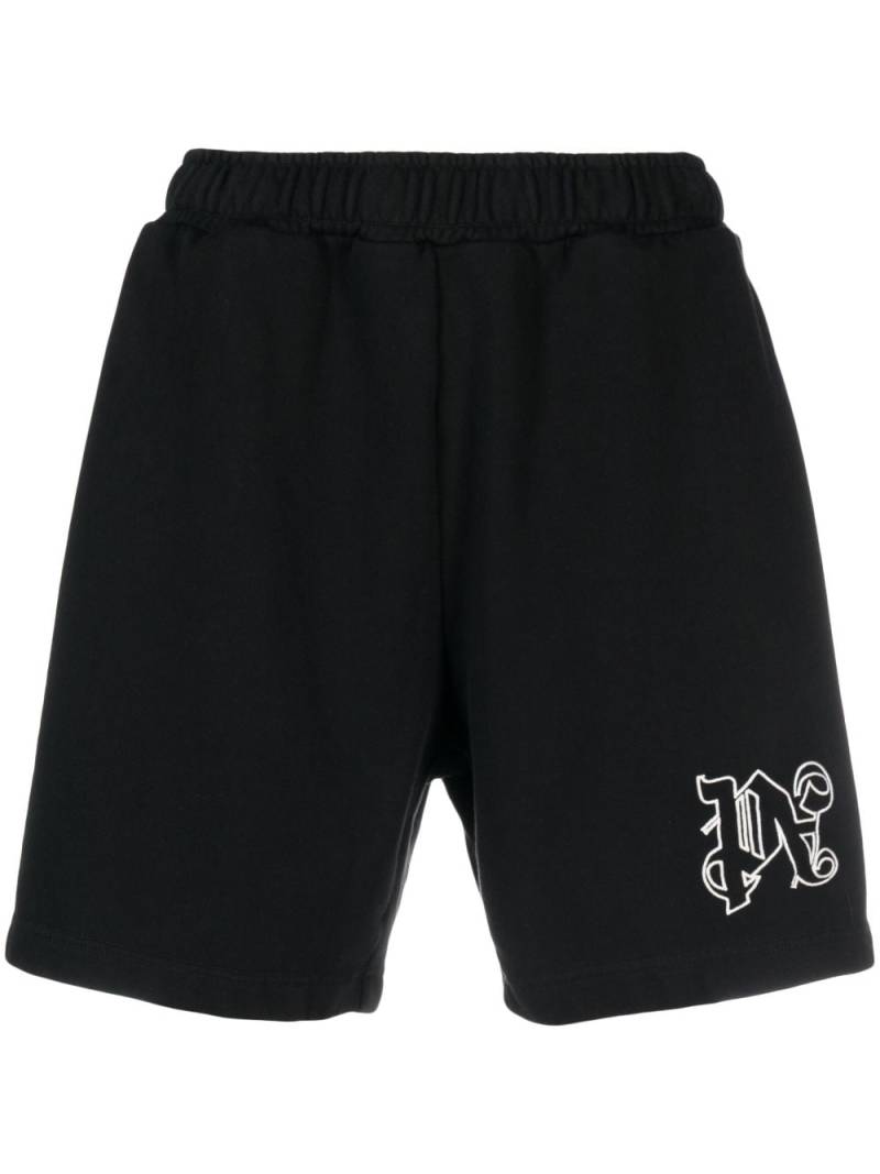 Palm Angels Hyper Joggingshorts mit Monogramm-Print - Schwarz von Palm Angels