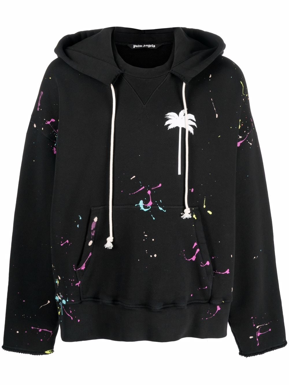 Palm Angels Hoodie mit Farbklecks-Print - Schwarz von Palm Angels