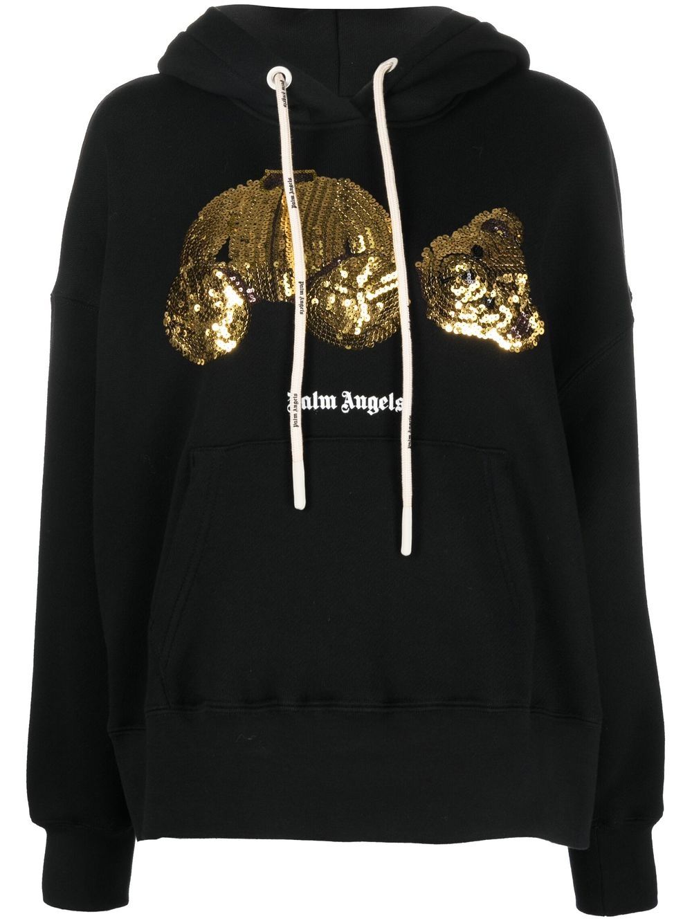 Palm Angels Oversized-Hoodie mit Pailletten - Schwarz von Palm Angels