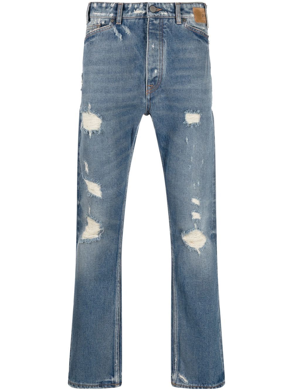 Palm Angels Slim-Fit-Jeans im Distressed-Look - Blau von Palm Angels