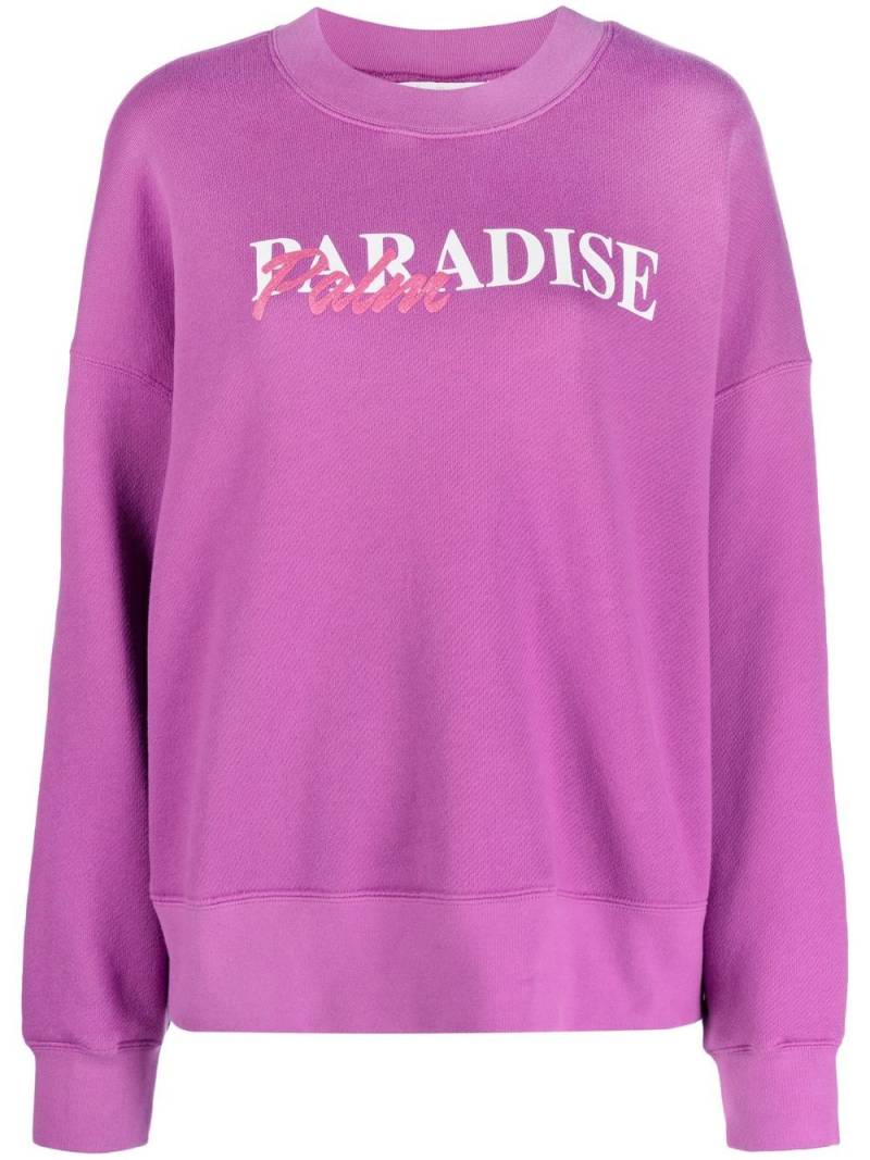 Palm Angels Sweatshirt mit Slogan-Print - Violett von Palm Angels