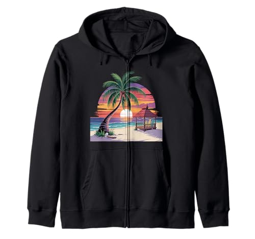 Sunset Summer Herren Tropical Beach Vacation Dress Palm Tree Kapuzenjacke Sunset Summer Herren Tropical Beach Vacation Dress Palm Tree Kapuzenjacke von Palm Tree Clothes