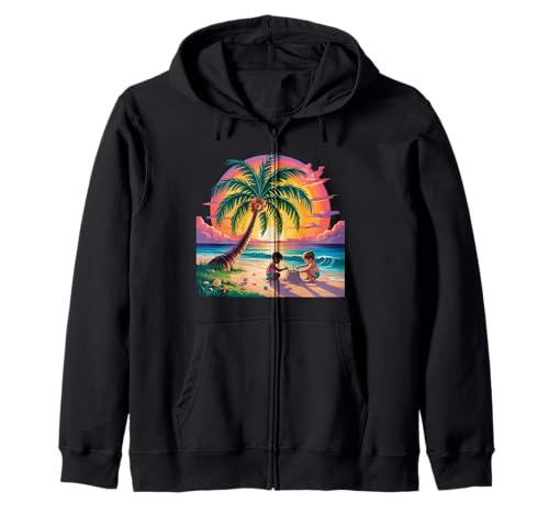 Sunset Summer Herren Tropical Beach Vacation Dress Palm Tree Kapuzenjacke Sunset Summer Herren Tropical Beach Vacation Dress Palm Tree Kapuzenjacke von Palm Tree Clothes