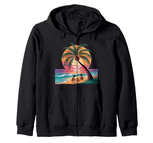 Sunset Summer Herren Tropical Beach Vacation Dress Palm Tree Kapuzenjacke Sunset Summer Herren Tropical Beach Vacation Dress Palm Tree Kapuzenjacke von Palm Tree Clothes