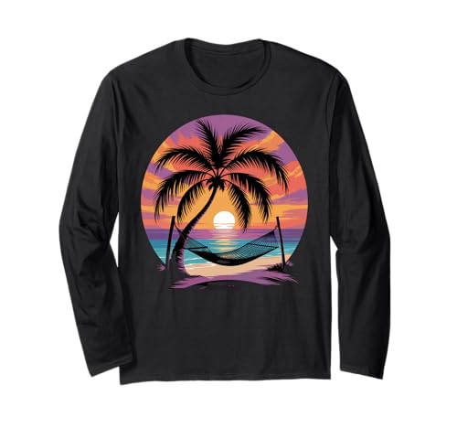 Sunset Summer Herren Tropical Beach Vacation Dress Palm Tree Langarmshirt Sunset Summer Herren Tropical Beach Vacation Dress Palm Tree Langarmshirt von Palm Tree Clothes