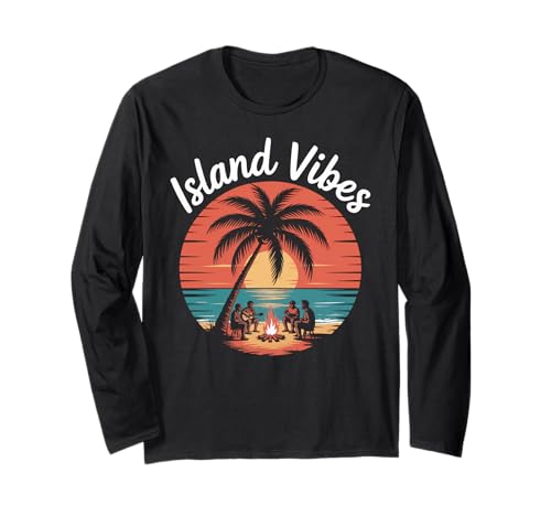 Sunset Summer Herren Tropical Beach Vacation Dress Palm Tree Langarmshirt Sunset Summer Herren Tropical Beach Vacation Dress Palm Tree Langarmshirt von Palm Tree Clothes