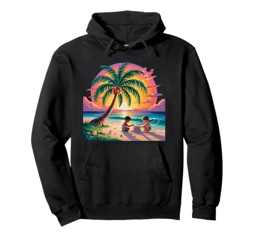 Sunset Summer Herren Tropical Beach Vacation Dress Palm Tree Pullover Hoodie Sunset Summer Herren Tropical Beach Vacation Dress Palm Tree Pullover Hoodie von Palm Tree Clothes