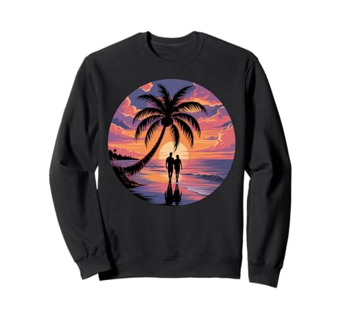 Sunset Summer Herren Tropical Beach Vacation Dress Palm Tree Sweatshirt Sunset Summer Herren Tropical Beach Vacation Dress Palm Tree Sweatshirt von Palm Tree Clothes