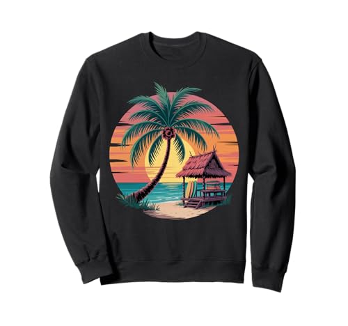 Sunset Summer Herren Tropical Beach Vacation Dress Palm Tree Sweatshirt Sunset Summer Herren Tropical Beach Vacation Dress Palm Tree Sweatshirt von Palm Tree Clothes