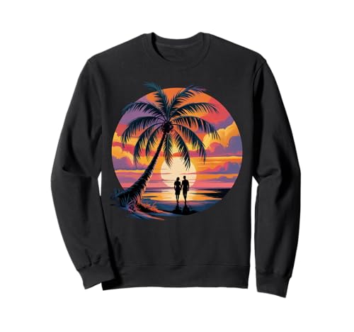 Sunset Summer Herren Tropical Beach Vacation Dress Palm Tree Sweatshirt Sunset Summer Herren Tropical Beach Vacation Dress Palm Tree Sweatshirt von Palm Tree Clothes