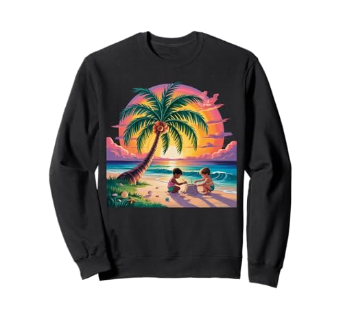 Sunset Summer Herren Tropical Beach Vacation Dress Palm Tree Sweatshirt Sunset Summer Herren Tropical Beach Vacation Dress Palm Tree Sweatshirt von Palm Tree Clothes